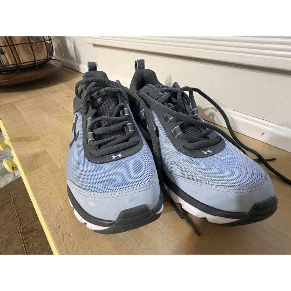 UNDER ARMOUR DELUXE FOAM SNEAKER GRAY /BLUE 7.5 FABRIC 4205495780 - Picture 2 of 10